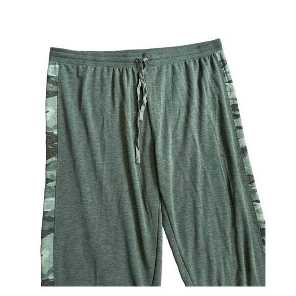 Splendid Camo Camouflage Side Stripe Green Joggers Sweatpants Size 2XL XXL - EUC - Picture 3 of 11